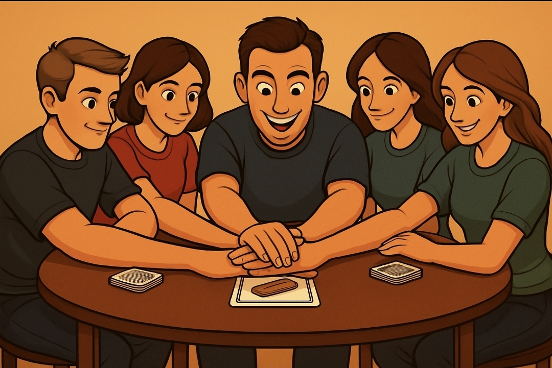 لحظه ای که همه باید دستشون رو روی کارت بذارن تو بازی شتر لحظه ای که همه باید دستشون رو روی کارت بذارن تو بازی شتر