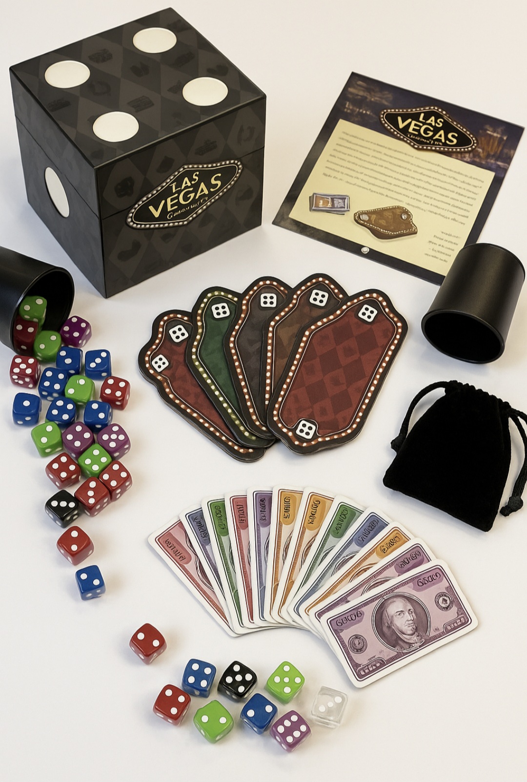 اجزای بازی لاس وگاس Las Vegas boardgame Components