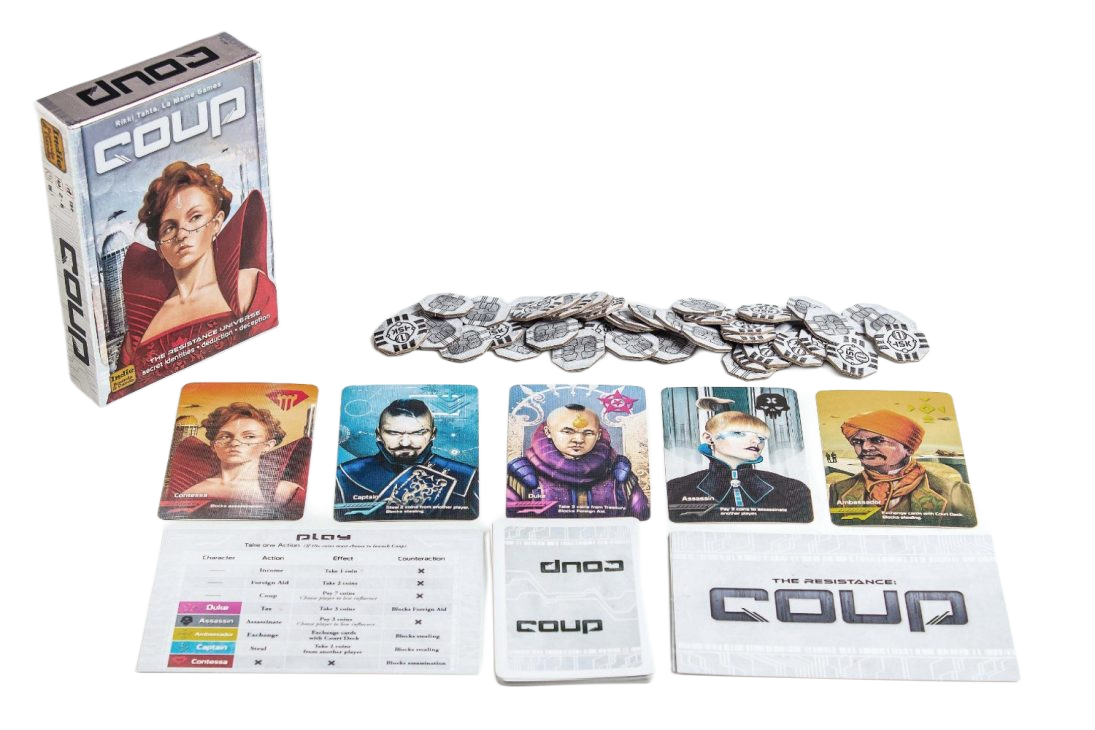 اجزای بازی کودتا Coup's Game Components