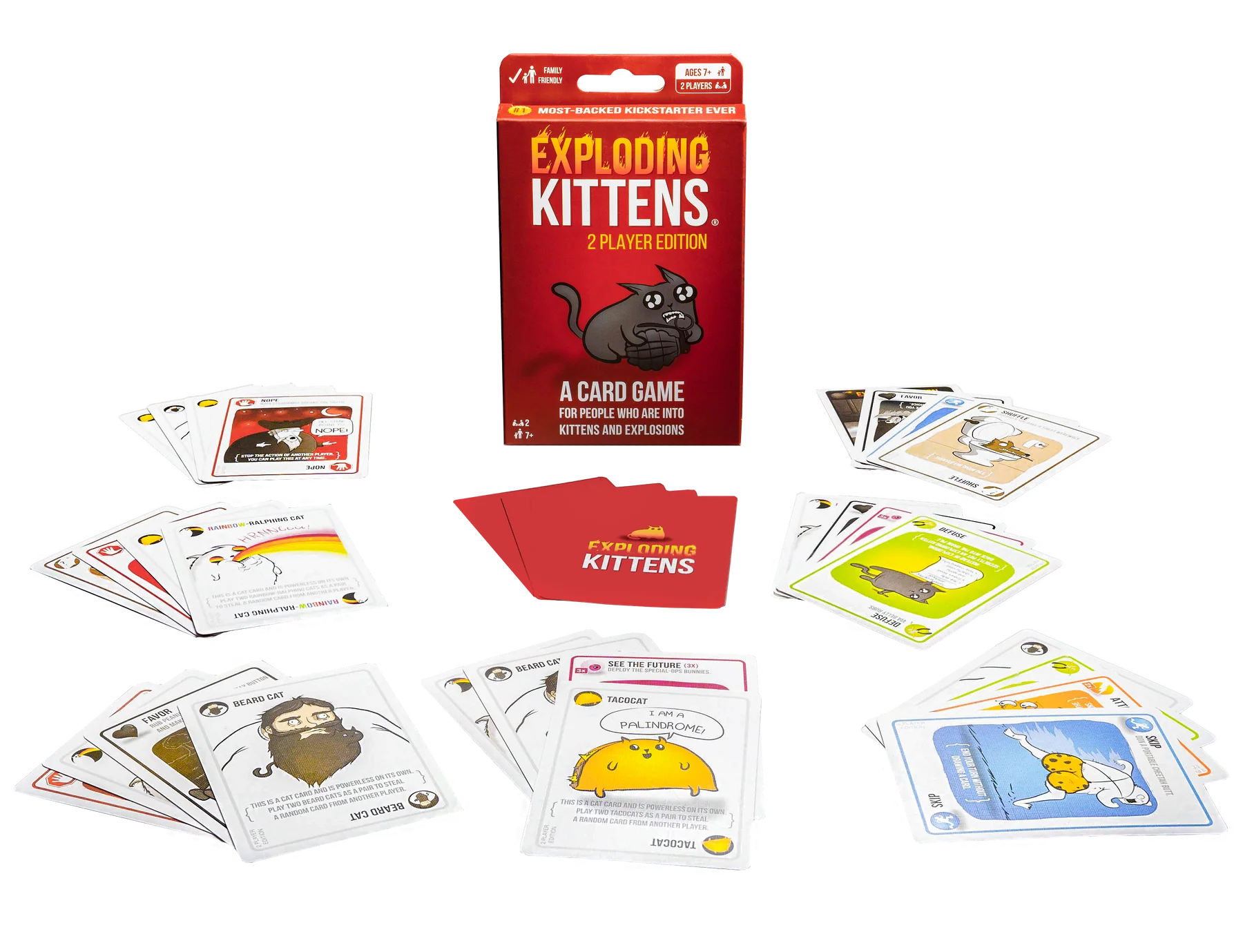 اجزای بازی گربه های انفجاری Exploding Kittens game components