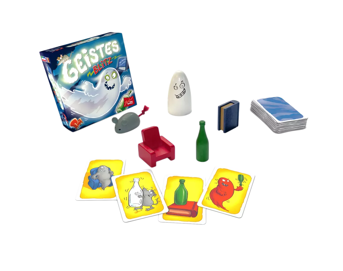 محتویات جعبه بازی حمله ارواح Ghost blitz game components