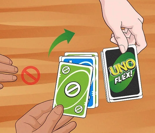کارت skip در بازی اونو فلکس uno flex skip card